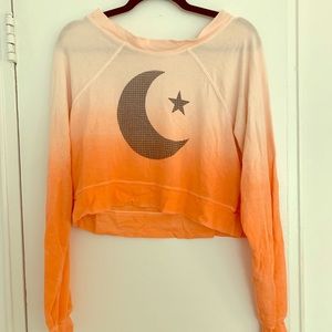 Cropped Wildfox Moon and Star top
